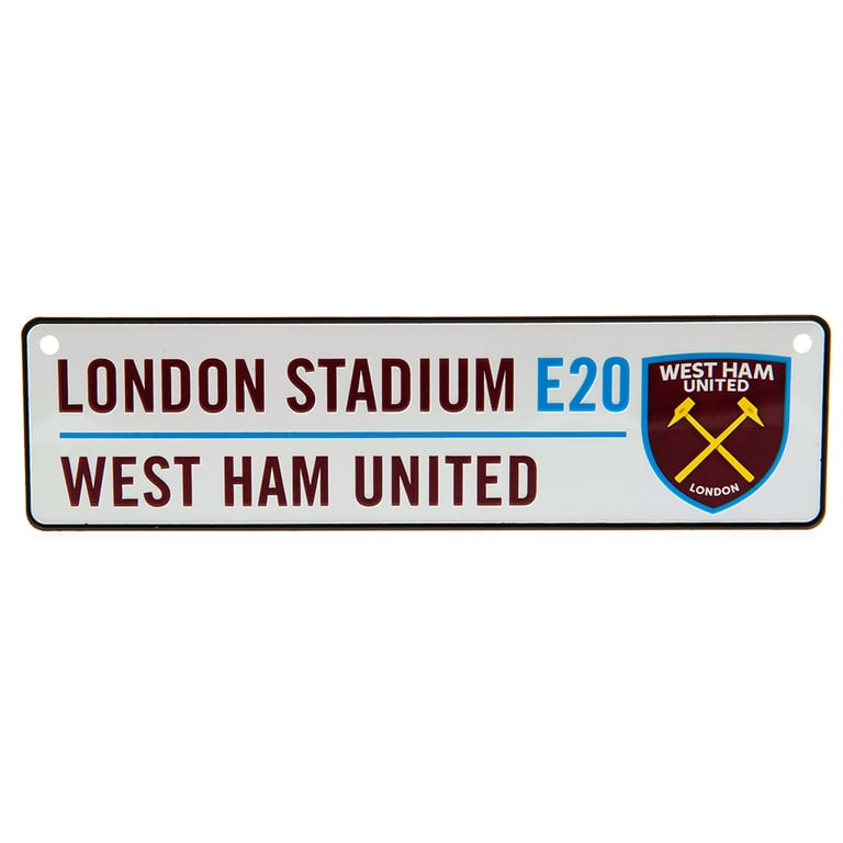 West Ham United FC Metal Window Sign - Official London Stadium Road Sign