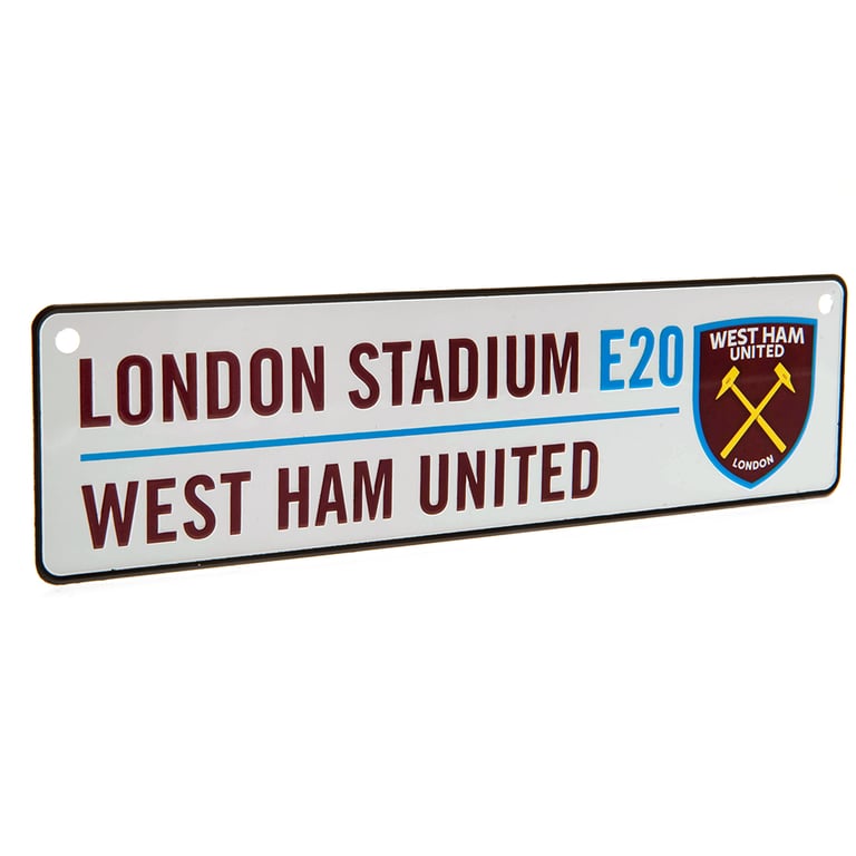 West Ham United FC Metal Window Sign - Official London Stadium Road Sign