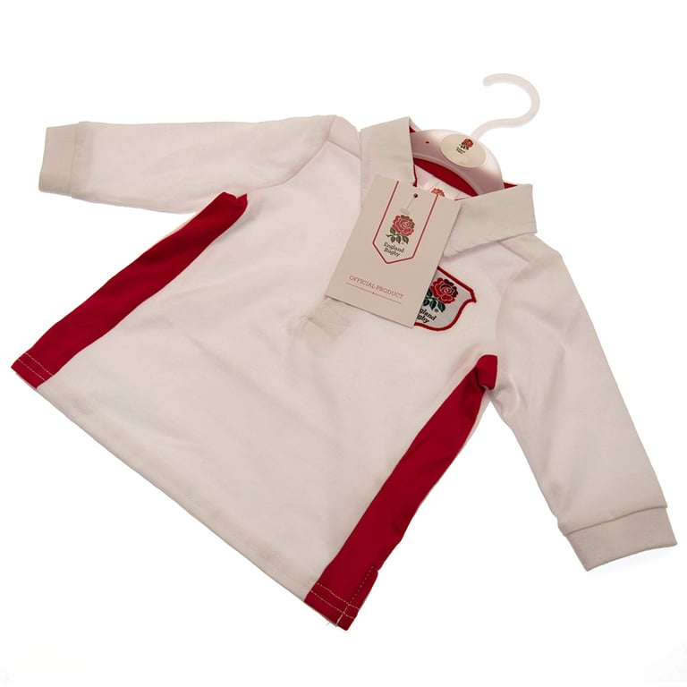 England RFU Rugby Jersey 9-12 Mths - Soft Cotton Fit, Embroidered Crest