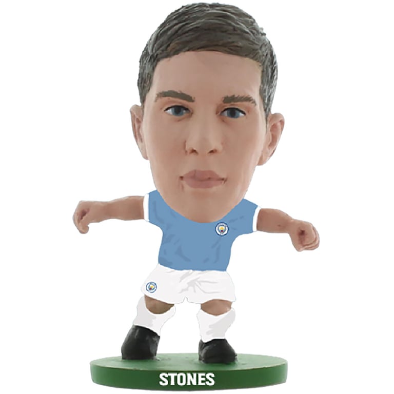 Manchester City FC John Stones Soccerstarz Collectible Figure - 5cm Tall on Green Base