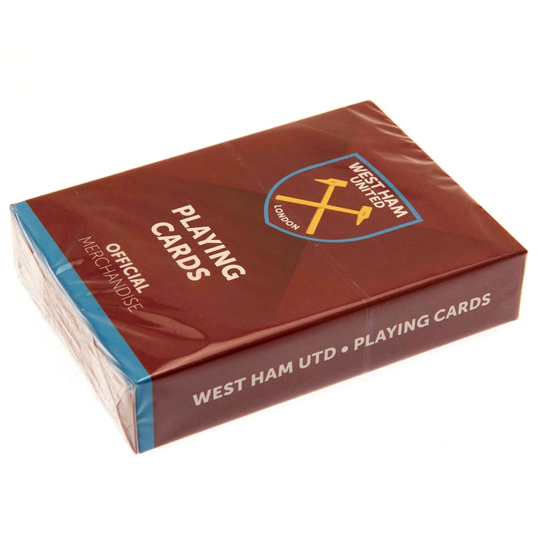 West Ham United FC Quality Linen Playing Cards - Official Crest Adorned Deck