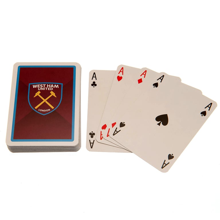 West Ham United FC Quality Linen Playing Cards - Official Crest Adorned Deck