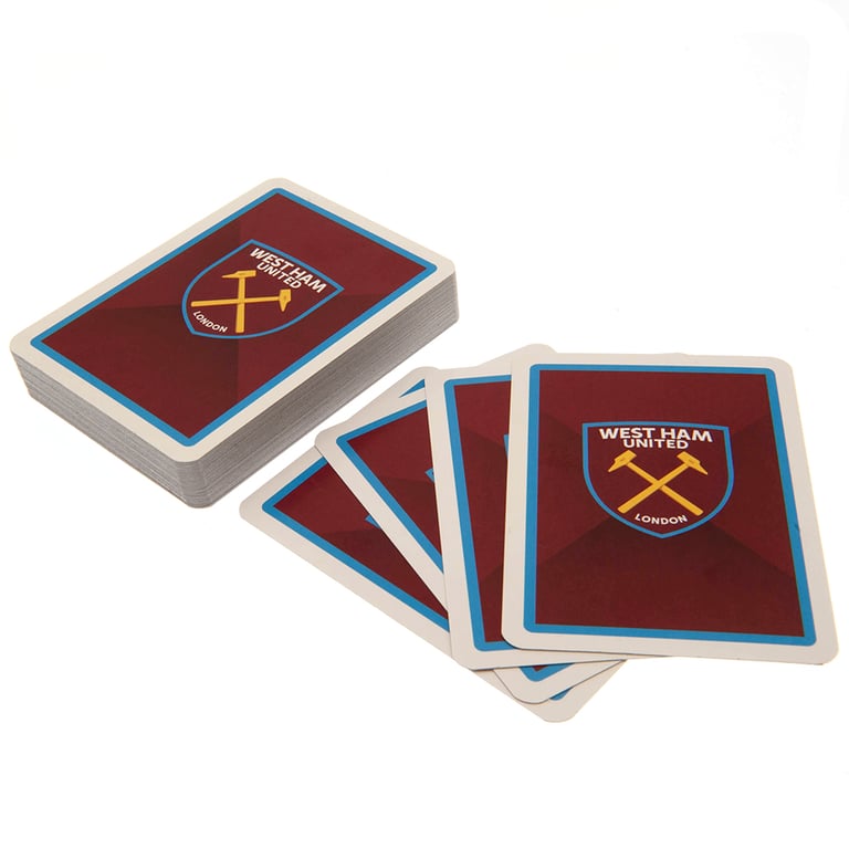 West Ham United FC Quality Linen Playing Cards - Official Crest Adorned Deck