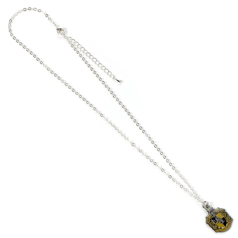 Harry Potter Hufflepuff Silver Plated Necklace with House Crest Charm