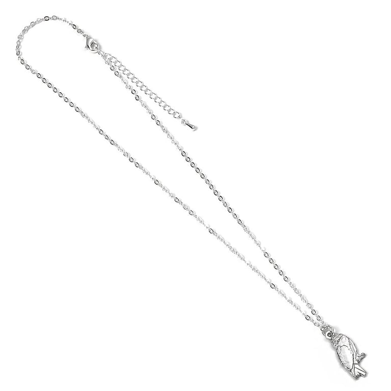 Harry Potter Hedwig Owl Silver Plated Necklace - Link Chain with 6cm Extender