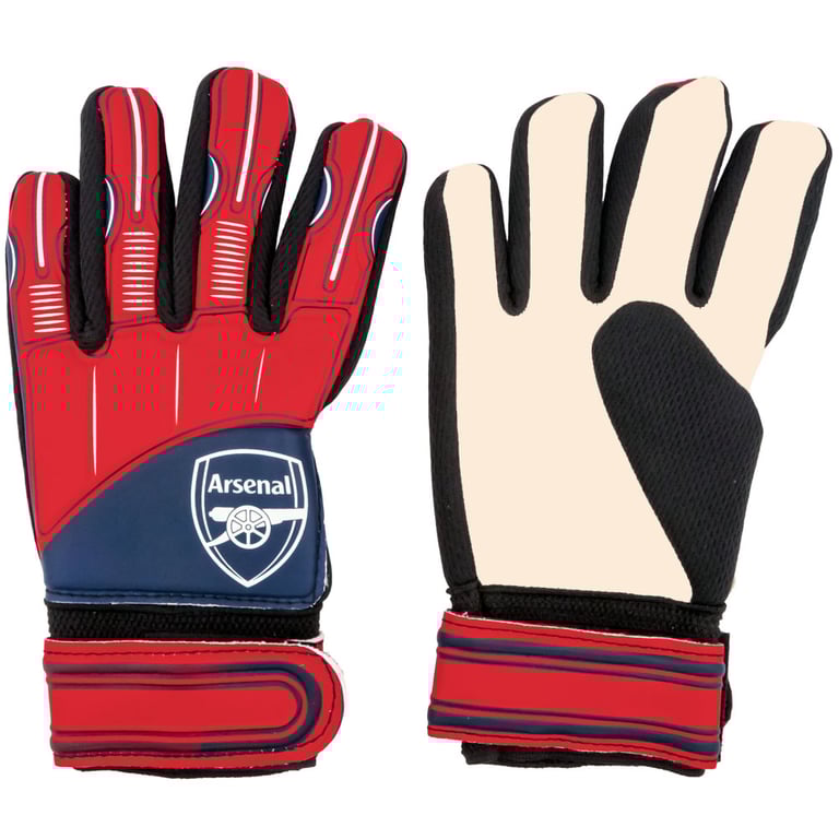 Arsenal FC Delta Goalkeeper Gloves - Latex Foam Palm & Elastic Strap Design