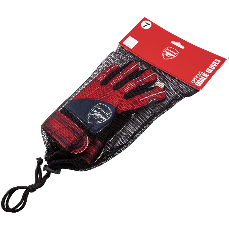 Arsenal FC Delta Goalkeeper Gloves - Latex Foam Palm & Elastic Strap Design