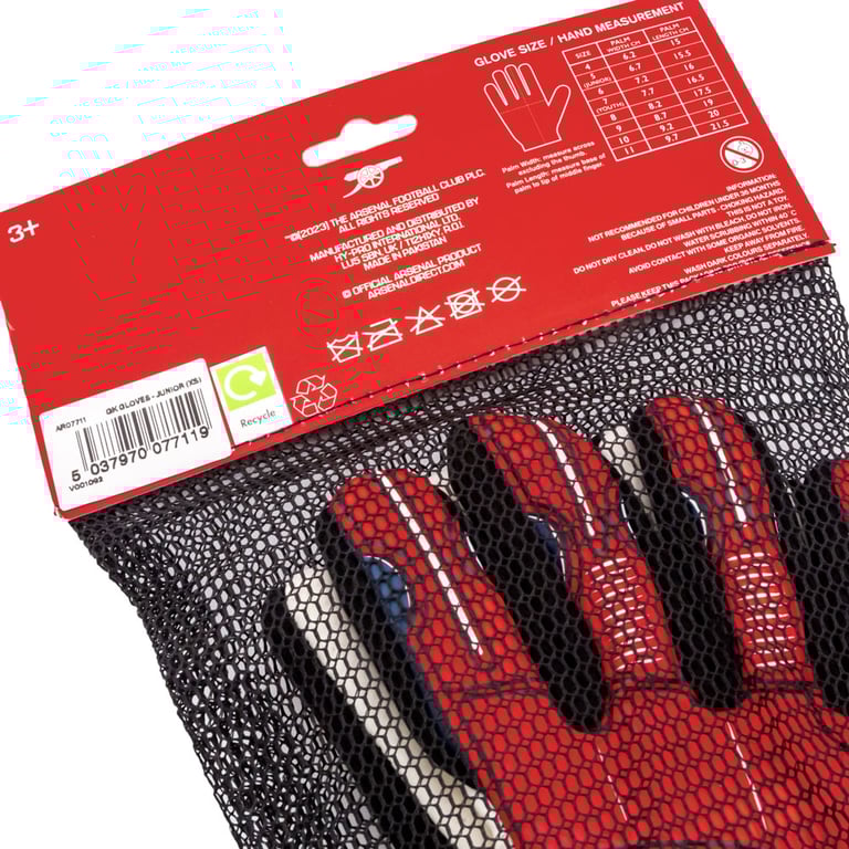 Arsenal FC Delta Goalkeeper Gloves - Latex Foam Palm & Elastic Strap Design
