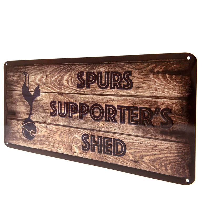 Tottenham Hotspur FC Wood Panel Effect Metal Shed Sign
