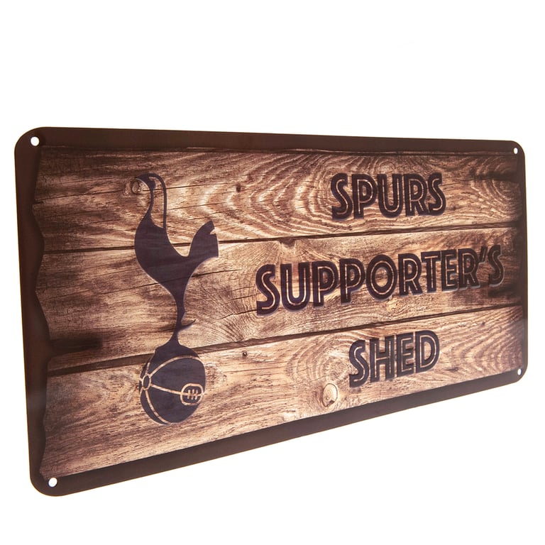 Tottenham Hotspur FC Wood Panel Effect Metal Shed Sign
