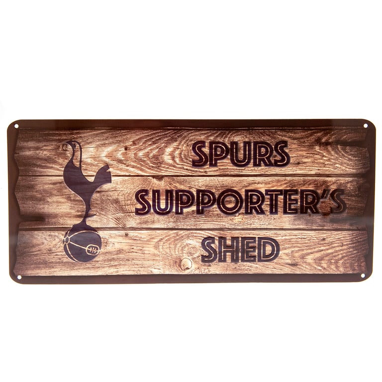 Tottenham Hotspur FC Wood Panel Effect Metal Shed Sign
