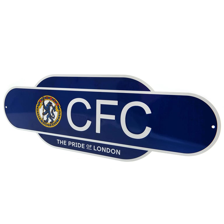Chelsea FC Colour Retro Metal Hanging Sign - The Pride Of London Crest Decoration