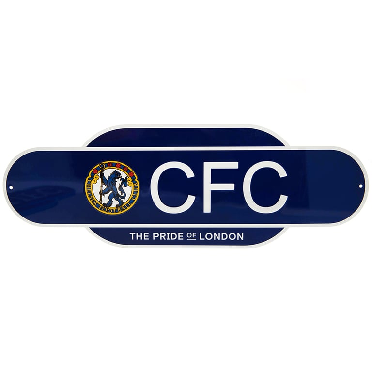Chelsea FC Colour Retro Metal Hanging Sign - The Pride Of London Crest Decoration