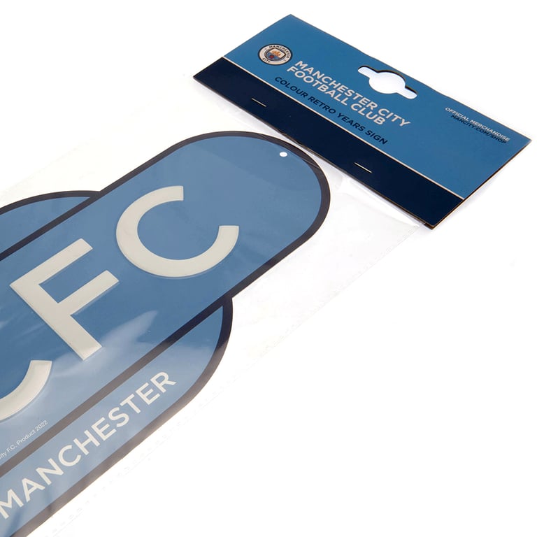 Manchester City FC Retro Metal Sign - Home Decor for Football Fans