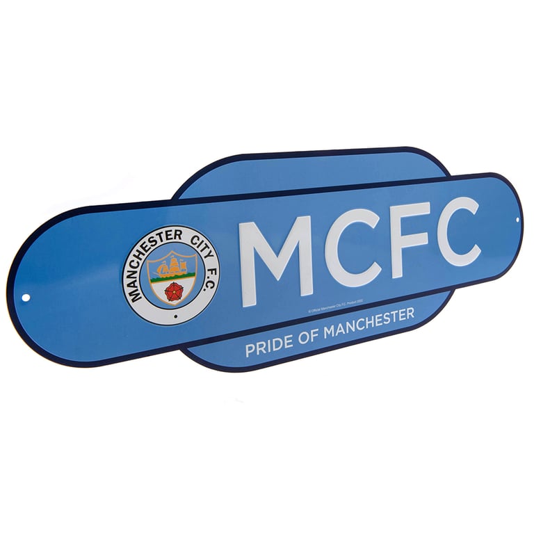 Manchester City FC Retro Metal Sign - Home Decor for Football Fans