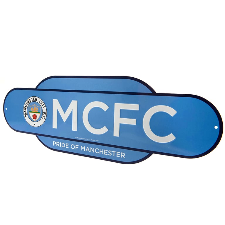 Manchester City FC Retro Metal Sign - Home Decor for Football Fans