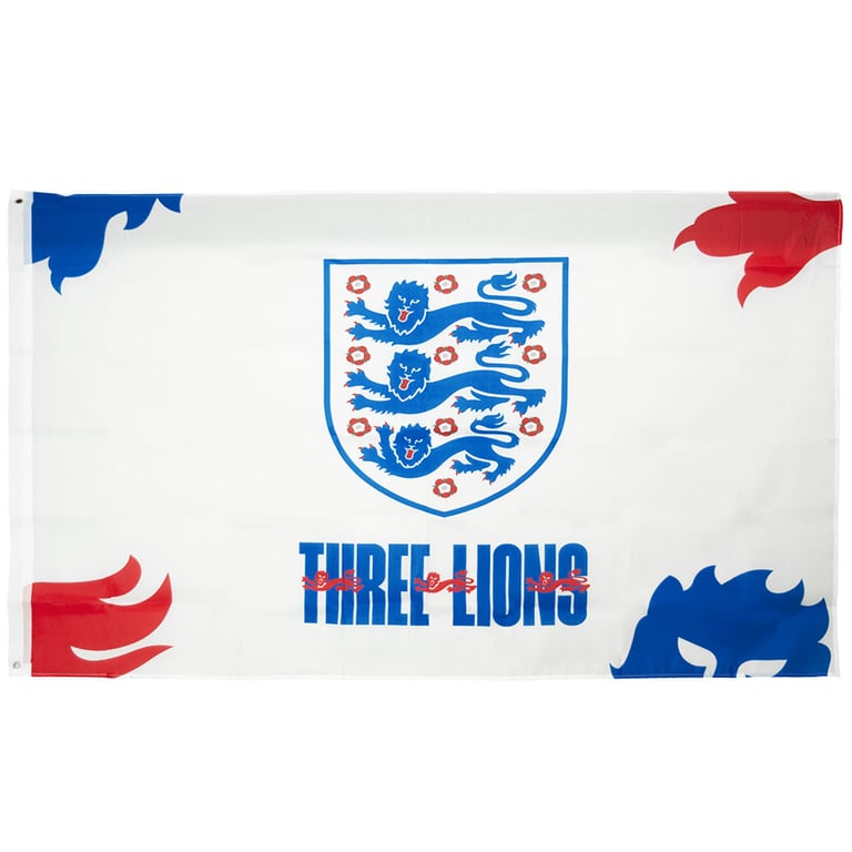 England FA 100 Polyester Three Lions Flag - Perfect Wall Decoration