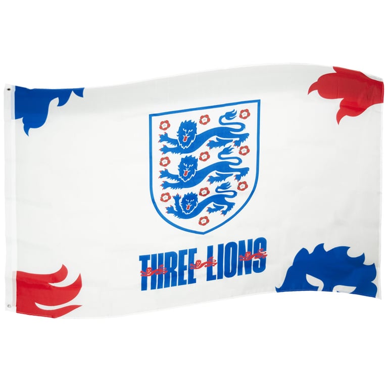 England FA 100 Polyester Three Lions Flag - Perfect Wall Decoration