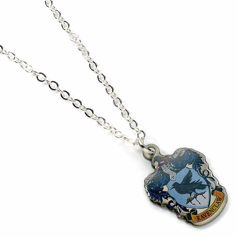 Silver Plated Ravenclaw House Crest Charm Necklace - Harry Potter Jewelry Collectible