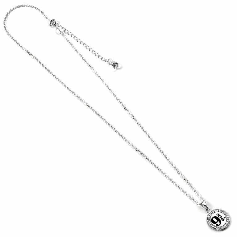 Harry Potter Sterling Silver Crystal Platform 9 & 3 Quarters Charm Necklace