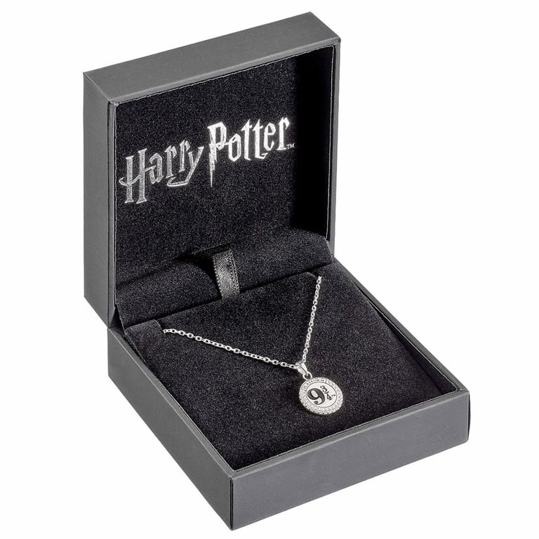 Harry Potter Sterling Silver Crystal Platform 9 & 3 Quarters Charm Necklace
