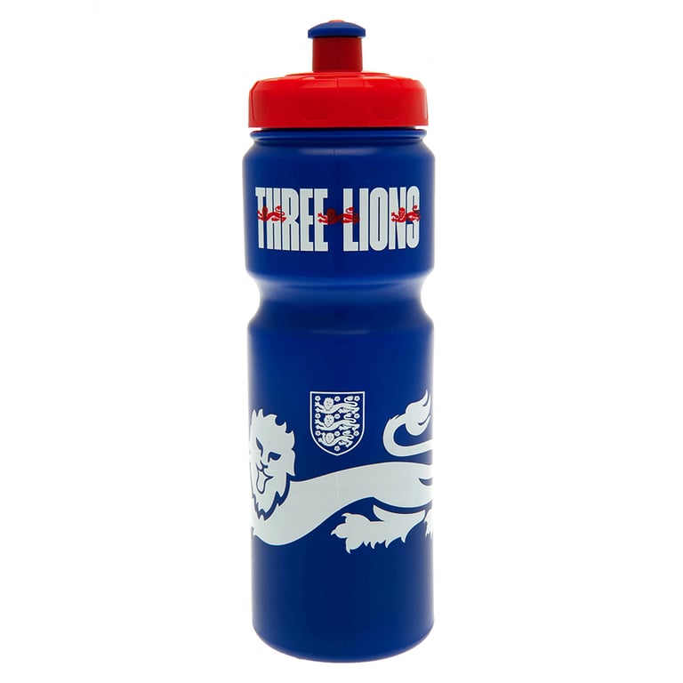 England FA Lightweight Plastic Drinks Bottle with Lion Crest Design and Easy Grip Screw Top Lid