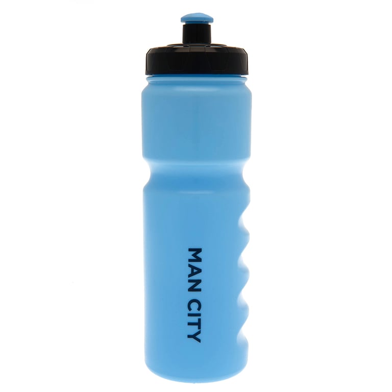 Manchester City FC Sky Blue Plastic Drinks Bottle with City Crest and Screw Top Lid