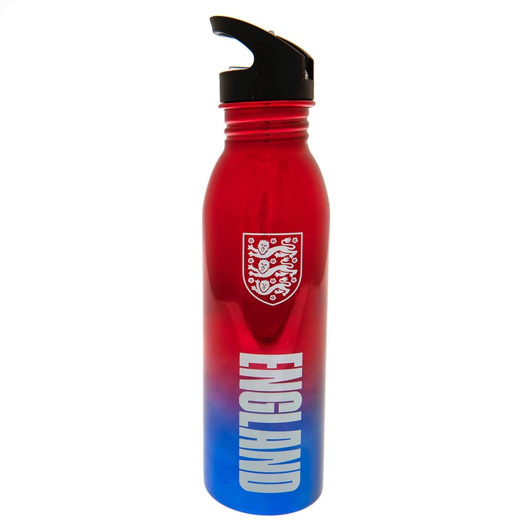 England FA UV Metallic Stainless Steel Water Bottle with Camping Style Design and Clear Spout