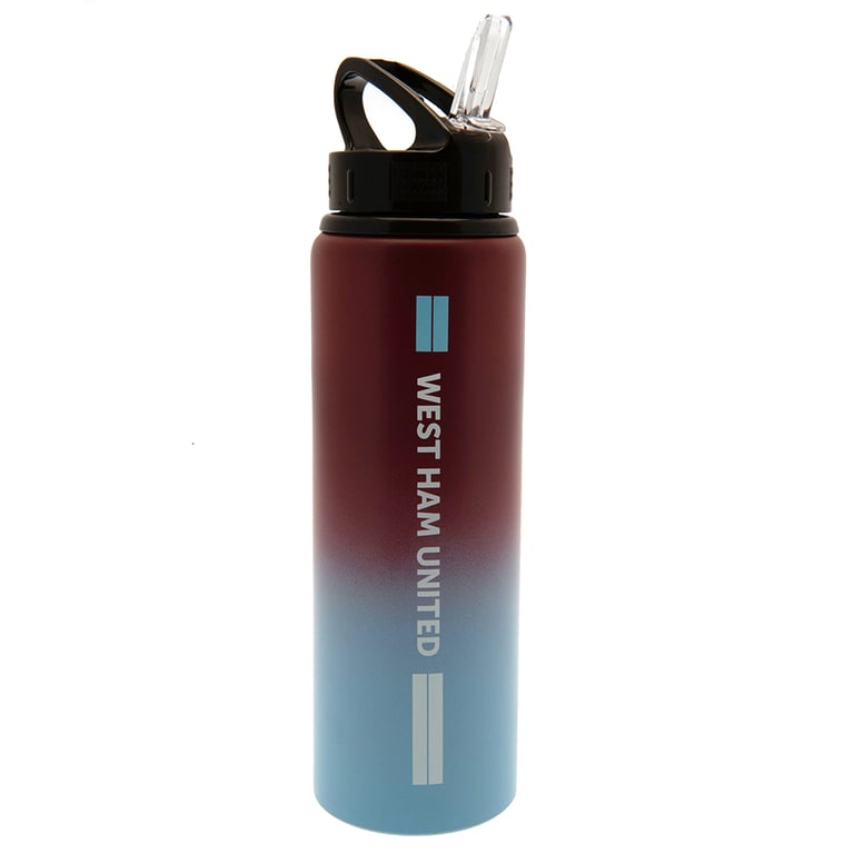 West Ham United FC Aluminium Drinks Bottle - Stripe Design Stadium Gear