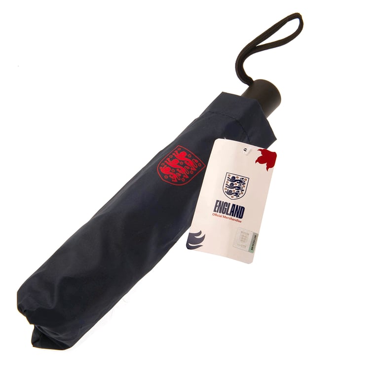 England FA Umbrella - High Quality Screen Print Crest with Automatic Opening Button and Protective Sleeve