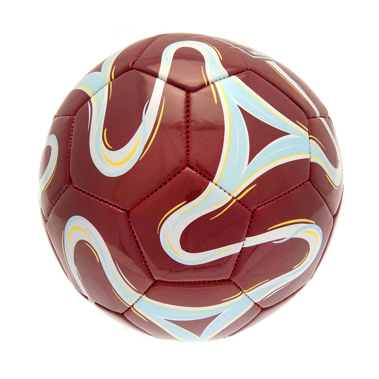 West Ham United FC 26 Panel PVC Cosmos Colour Skill Soccer Ball with Club Crest