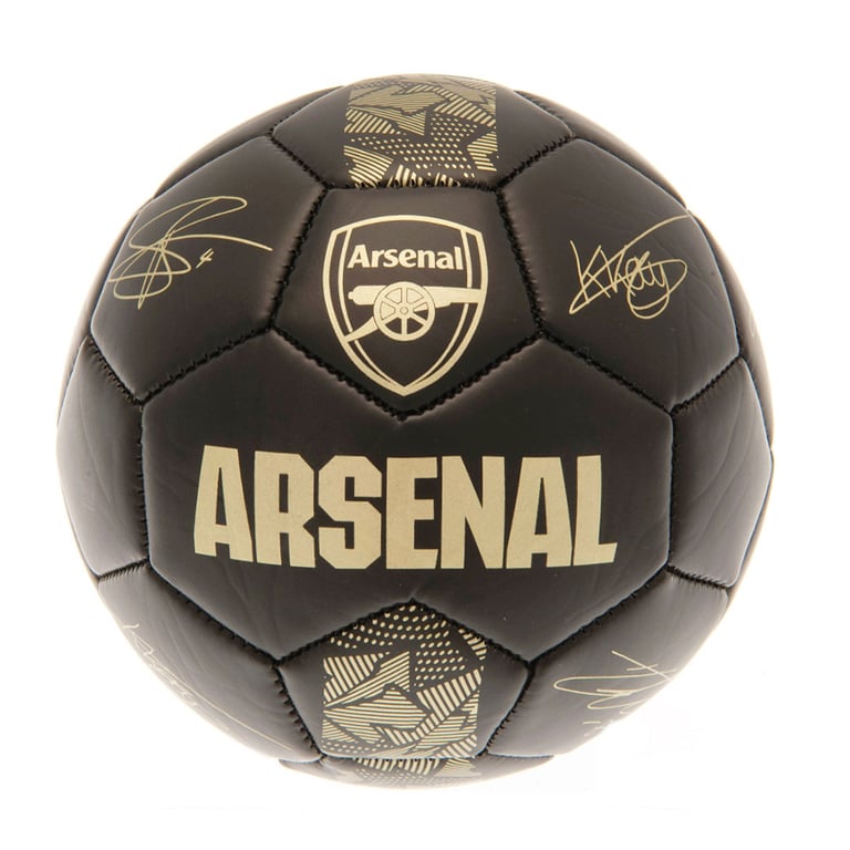 Arsenal FC Sig Gold Phantom Matte Black 32 Panel Skill Practice Soccer Ball