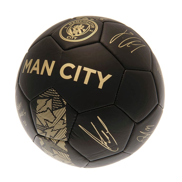 Manchester City FC Sig Gold Phantom 32 Panel Skill Training Ball