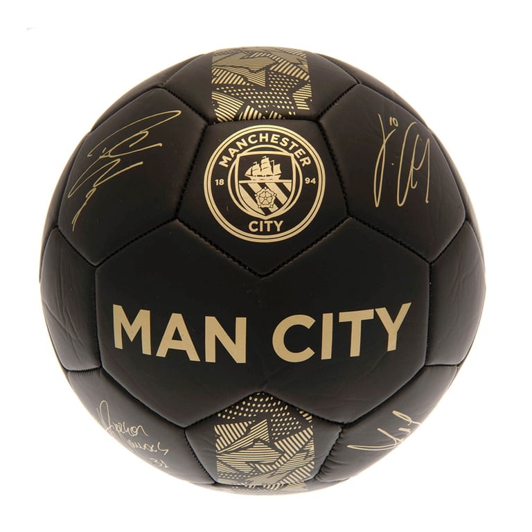Manchester City FC Sig Gold Phantom 32 Panel Skill Training Ball