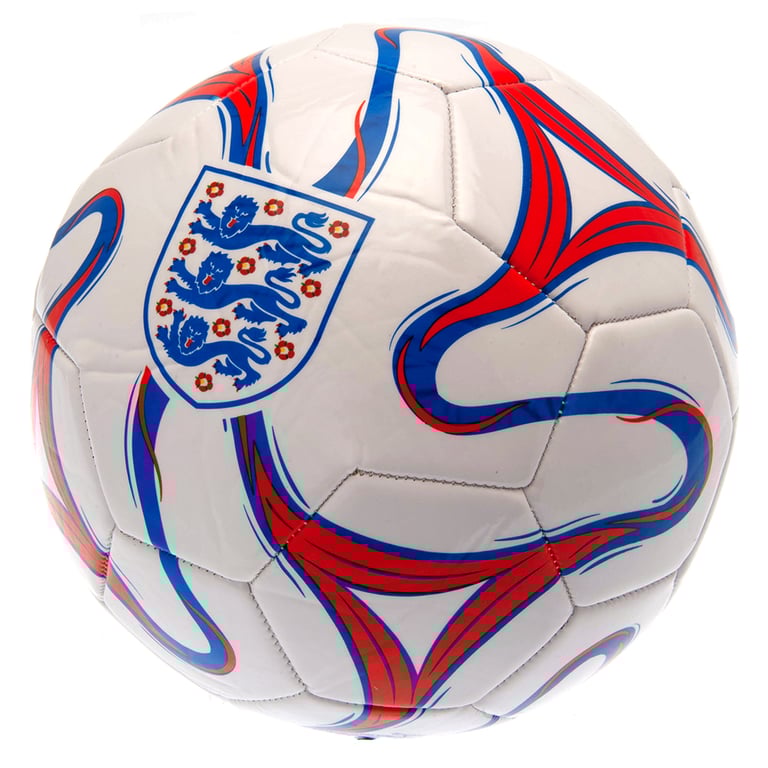 England FA Cosmos White 26 Panel PVC Football with Chelsea Crest