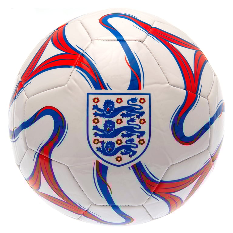 England FA Cosmos White 26 Panel PVC Football with Chelsea Crest