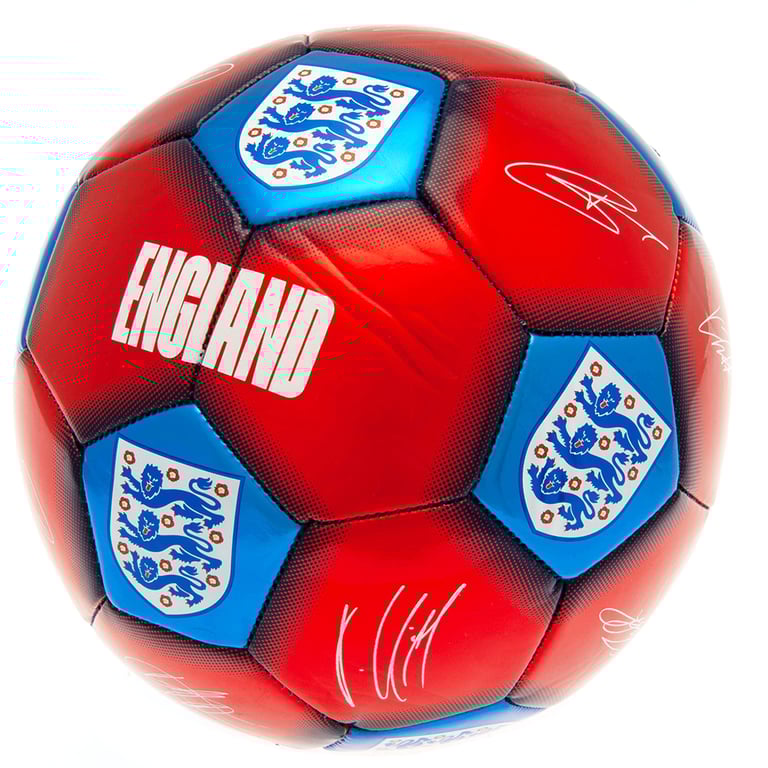 England FA Official 32 Panel Synthetic Football - Red & Blue Signature Edition