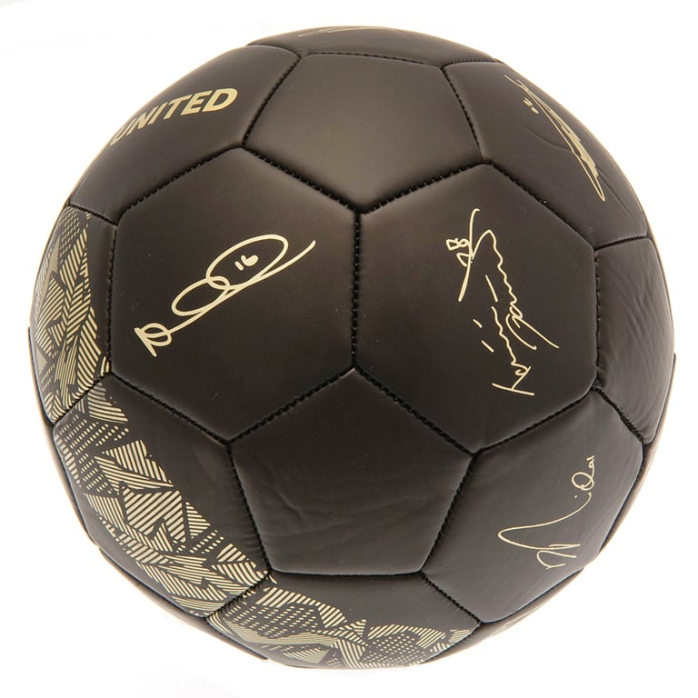 West Ham United FC Sig Gold 32 Panel Matte Black Football