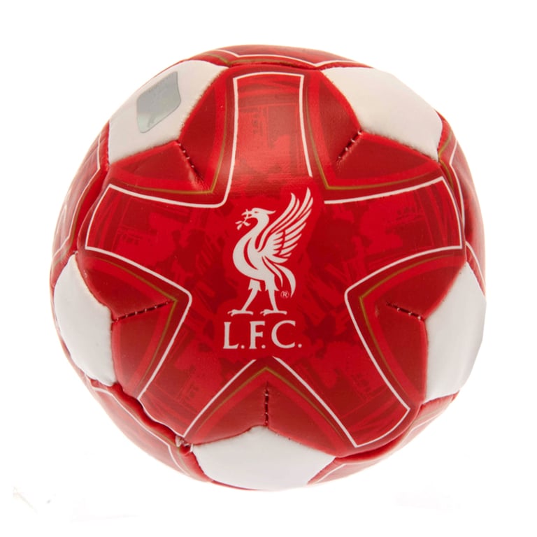 Liverpool FC 4 inch Vinyl Covered Soft Ball with Polyester Filling for Indoor Practice