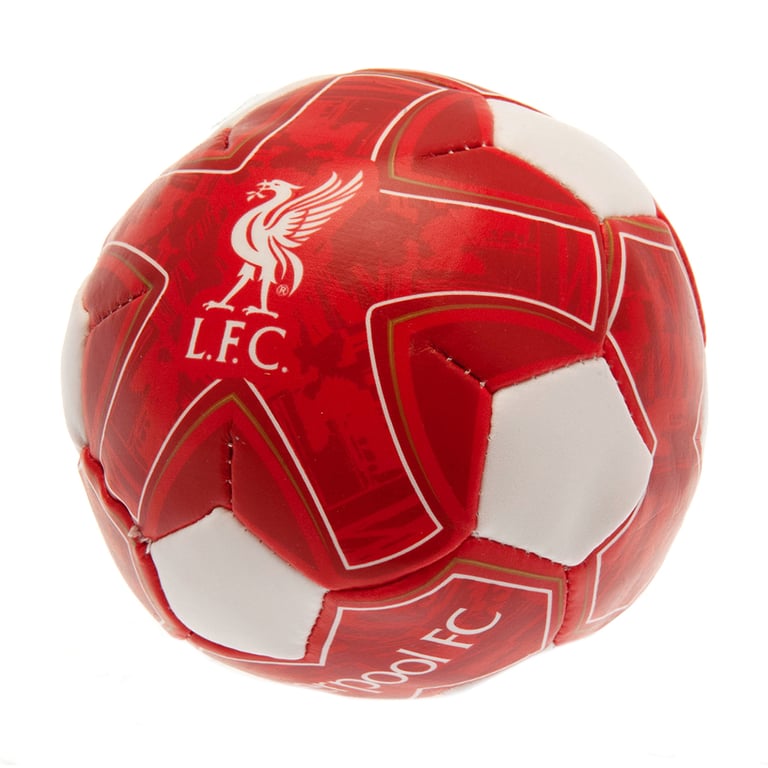 Liverpool FC 4 inch Vinyl Covered Soft Ball with Polyester Filling for Indoor Practice