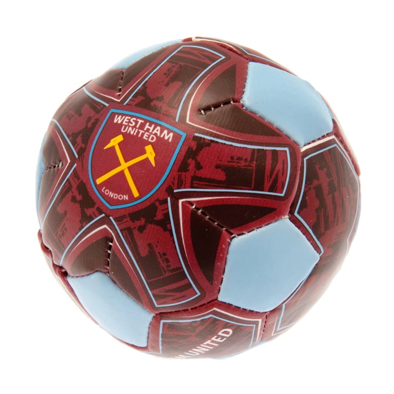 West Ham United FC 4 inch Textured Soft Mini Soccer Ball