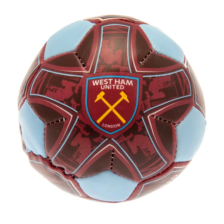West Ham United FC 4 inch Textured Soft Mini Soccer Ball
