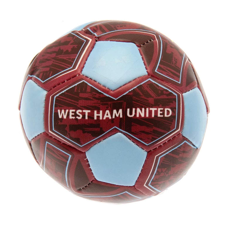 West Ham United FC 4 inch Textured Soft Mini Soccer Ball