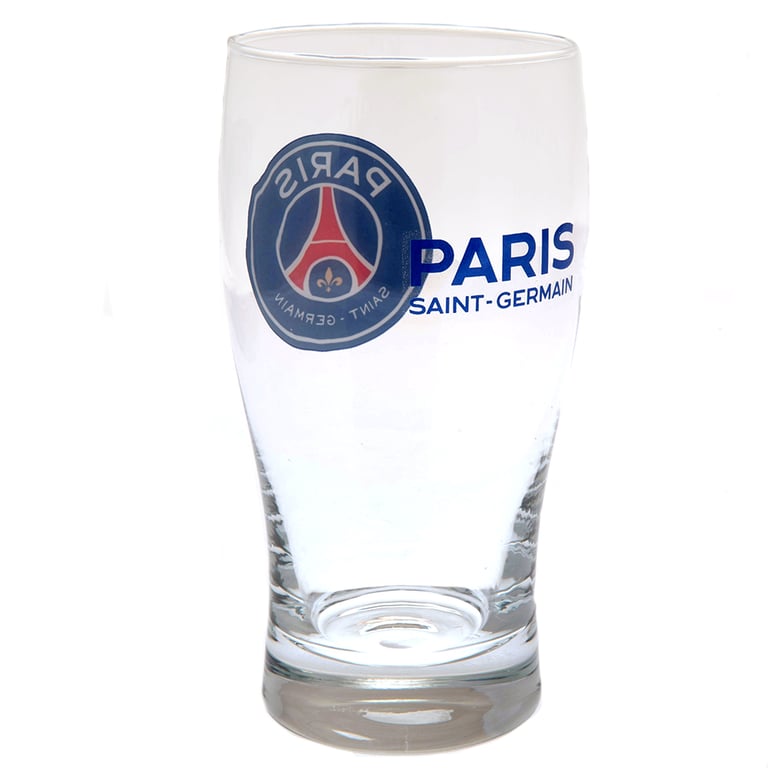Paris Saint Germain FC Tulip Pint Glass - Official Club Crest Design in Blue