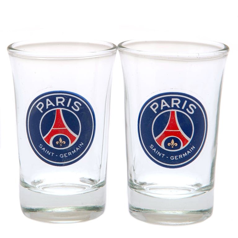 Paris Saint Germain FC Full Colour Crest 2pk Shot Glass Set