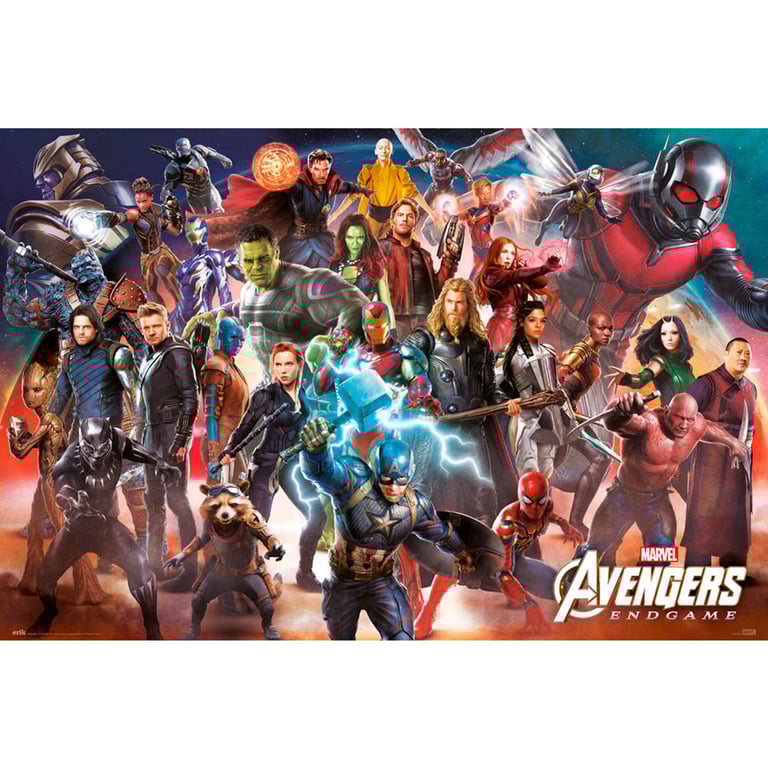 Avengers Endgame Rolled Maxi Poster - High Resolution Artwork on 150gsm Gloss Paper