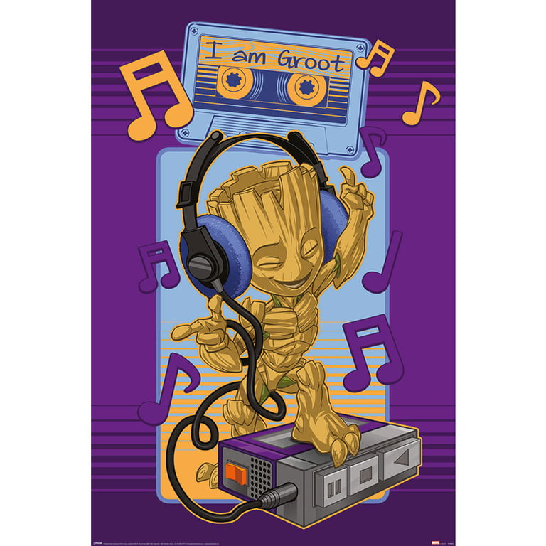 High Resolution Groot 197 Guardians Of The Galaxy Poster, Rolled Maxi Print on 150gsm Gloss Paper