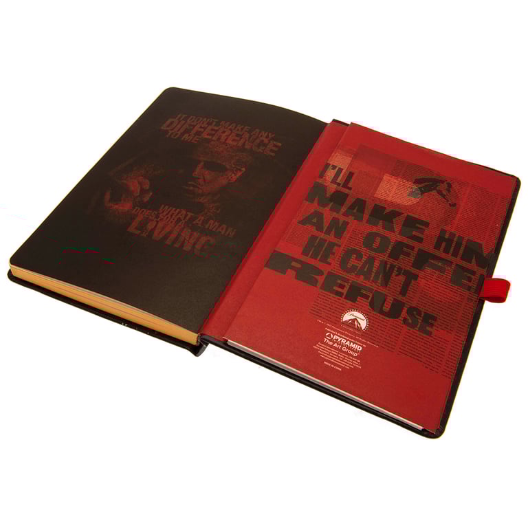The Godfather Premium Faux Leather A5 Notebook with Bookmark and Artwork