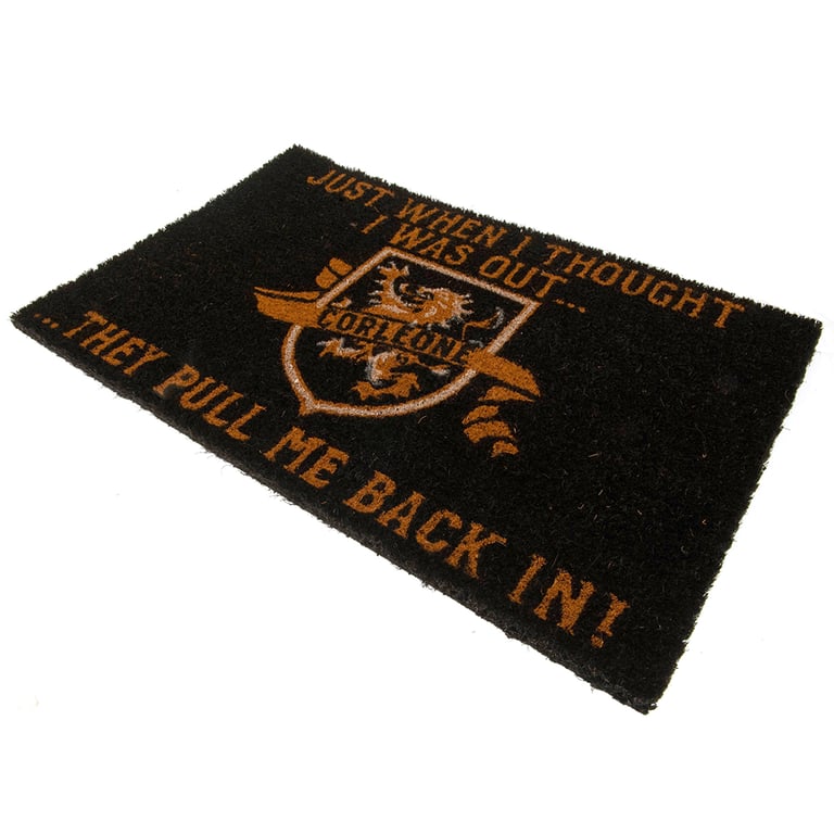 The Godfather Coir Doormat - Durable Outdoor and Indoor Mat with Corleone Family Crest