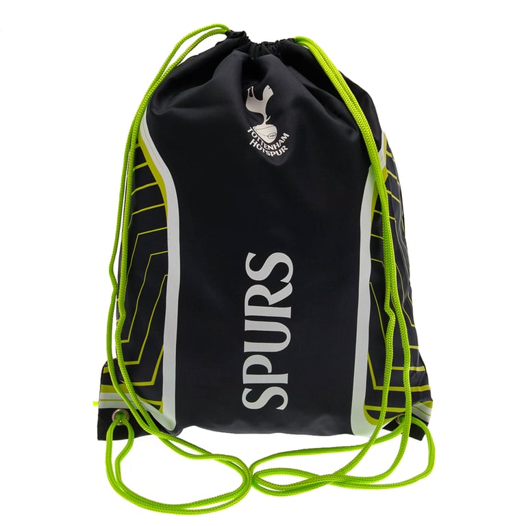 Tottenham Hotspur FC Flash Gym Bag - Polyester Wipe Clean Design with Drawstring Closure and White Crest Logo